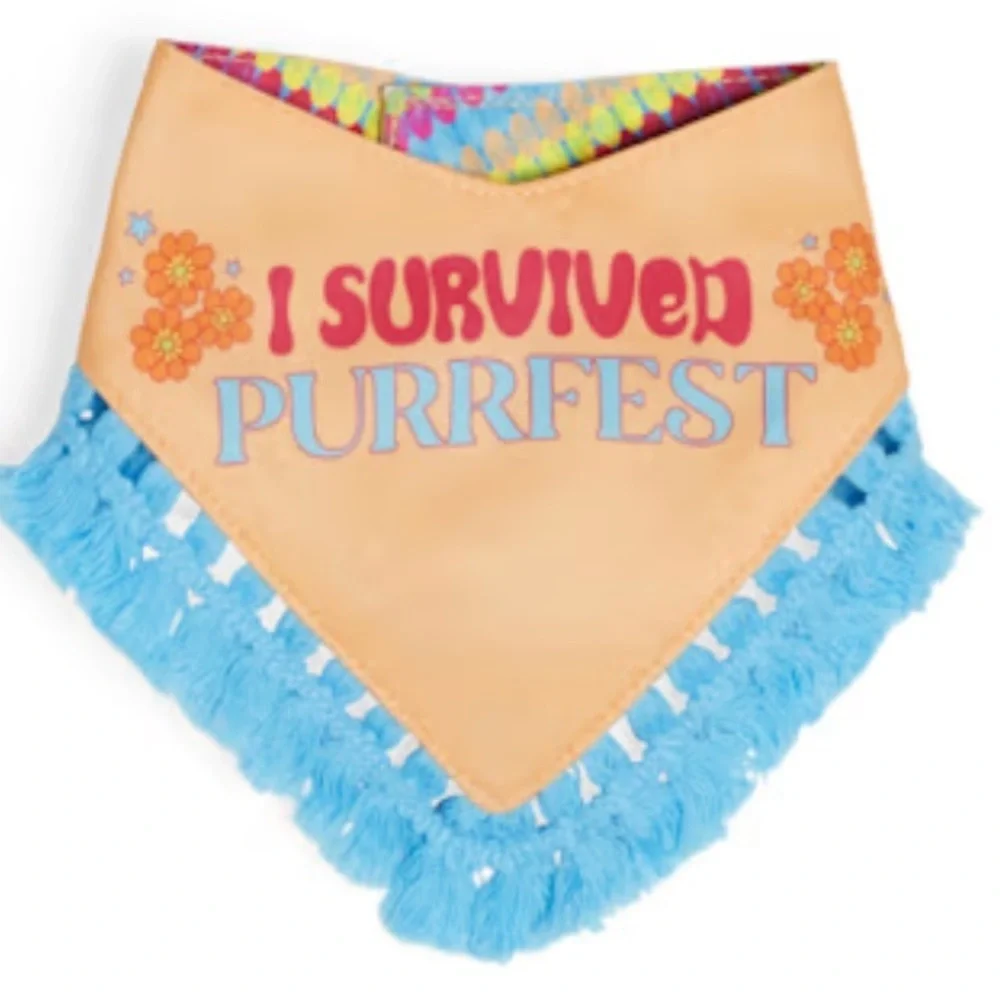 NWT boho hippie bat Bandana Purrfest ! S/M
